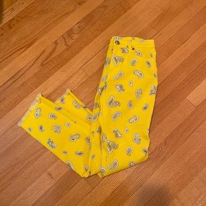ETRO paisley print yellow jean